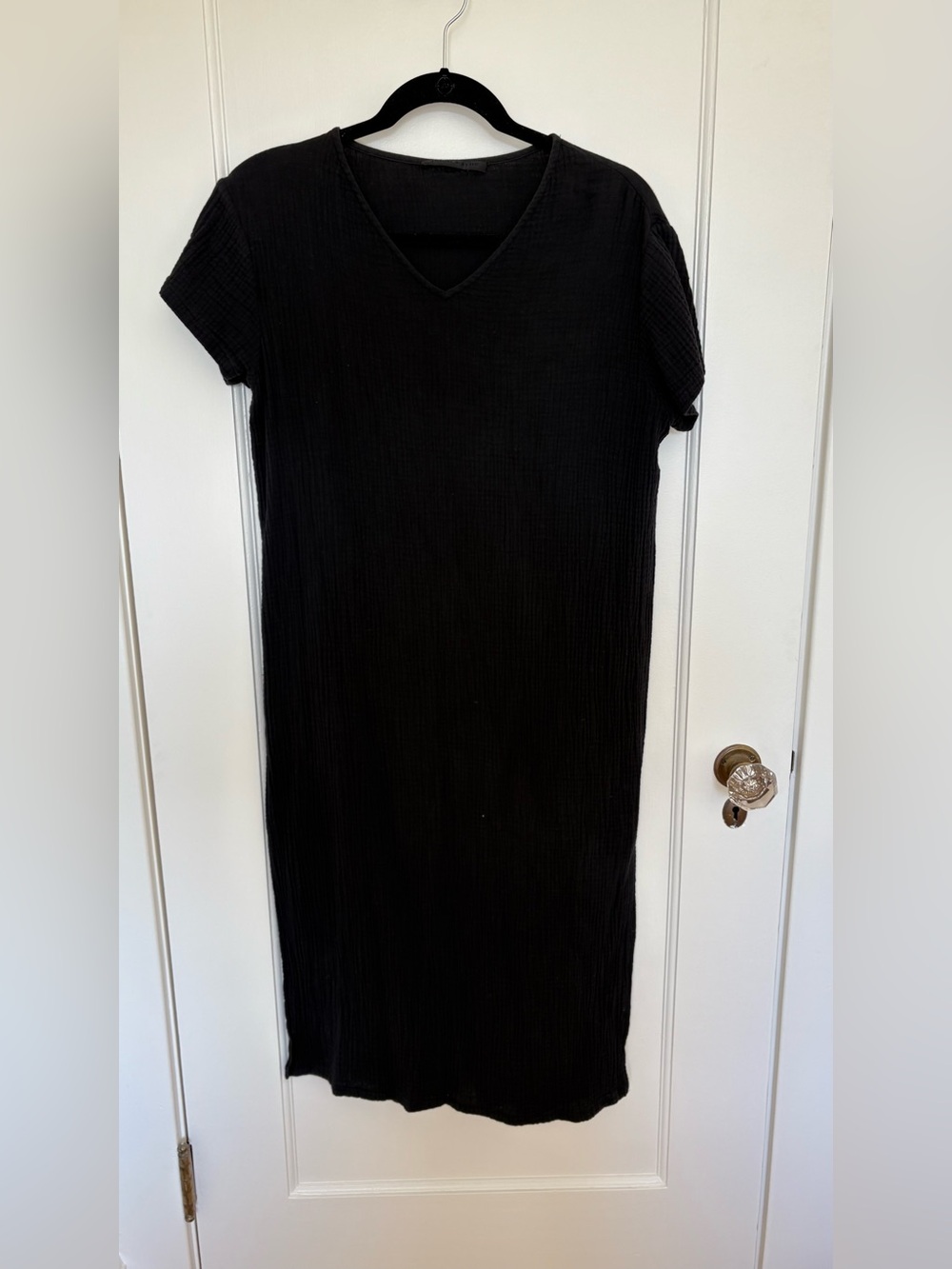 Jenni kayne vneck black gauze caftan size XS
